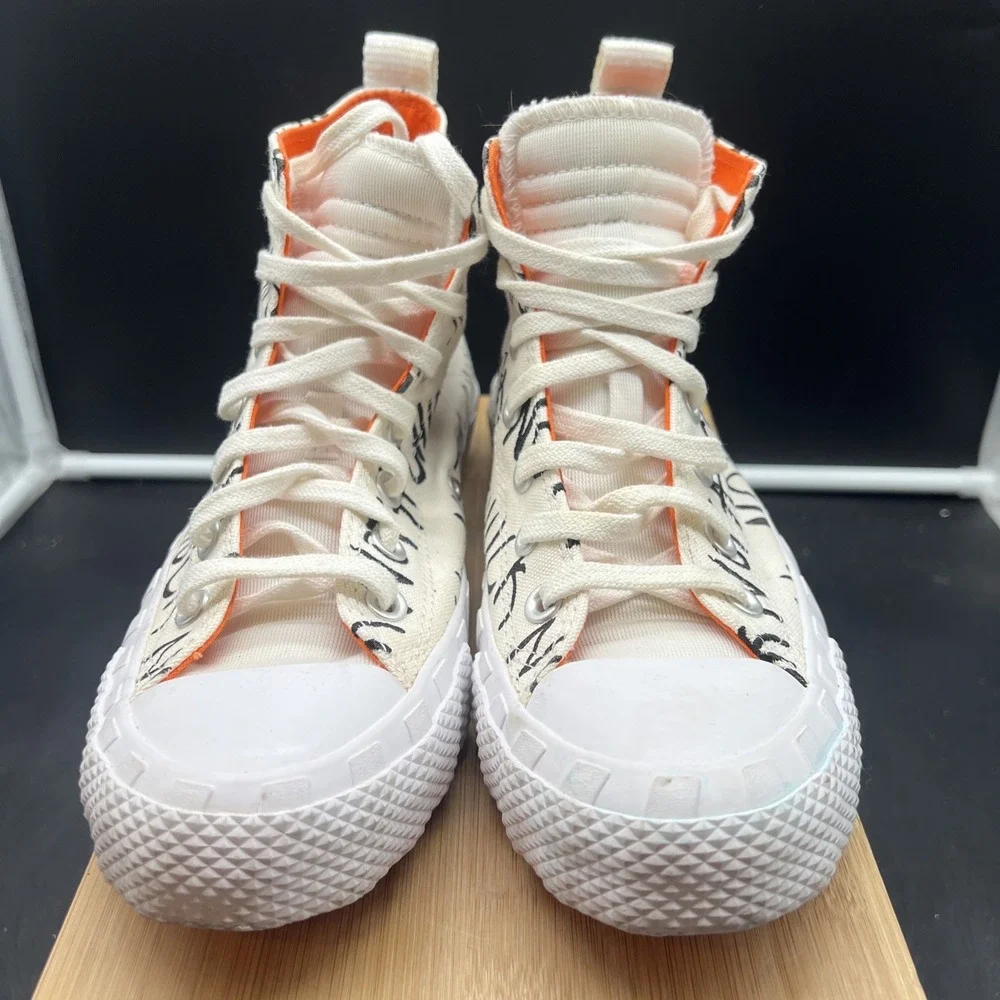 Converse All Star High Top Canvas Shoes Not a Chuck UNT1TL3D Kid Size 6 US White